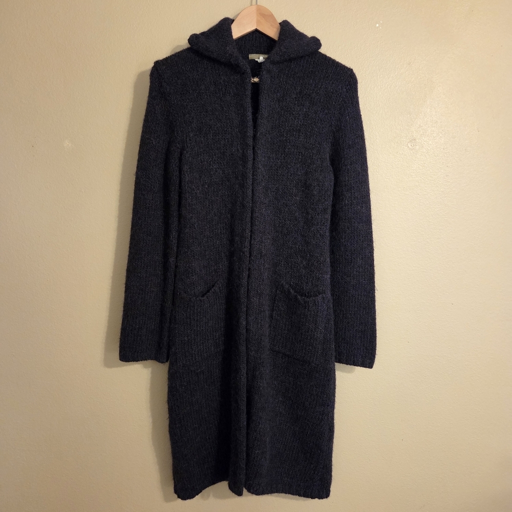 J.CREW Vintage Gray Alpaca Blend Longline Duster Sweater Cardigan  Women's‎ SZ M